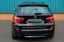 BMW X3 F25 2011–2018 Ruostumattomasta teräksestä valmistettu takapuskurin suojalista OmsaLine (kiiltävä, rst) kuva 3