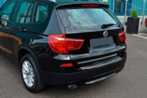BMW X3 F25 2011–2018 Ruostumattomasta teräksestä valmistettu takapuskurin suojalista OmsaLine (kiiltävä, rst) kuva 5