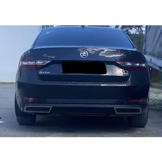 Carmos puskurin päätypalat (3 kpl, ruostumaton teräs) Skoda Superb 2015–2024 kuva 3