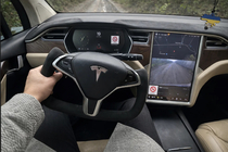 Tesla Model X 2015– Ohjauspyörä, ruorimalli (Alcantara, lämmitettävä) kuva 1