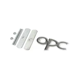 Metallinen OPC-merkkikilpi säleikköön (Kromi) kuva 2