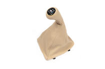 BMW 3-sarja E46 1998–2006 Vaihteensiirtopussi + vaihdekepin nuppi OEM (beige) kuva 1