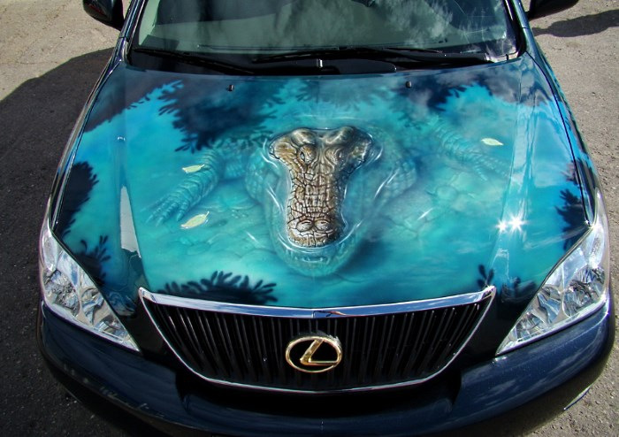 Taide pyörillä: inspiroivat airbrush-trendit autoon