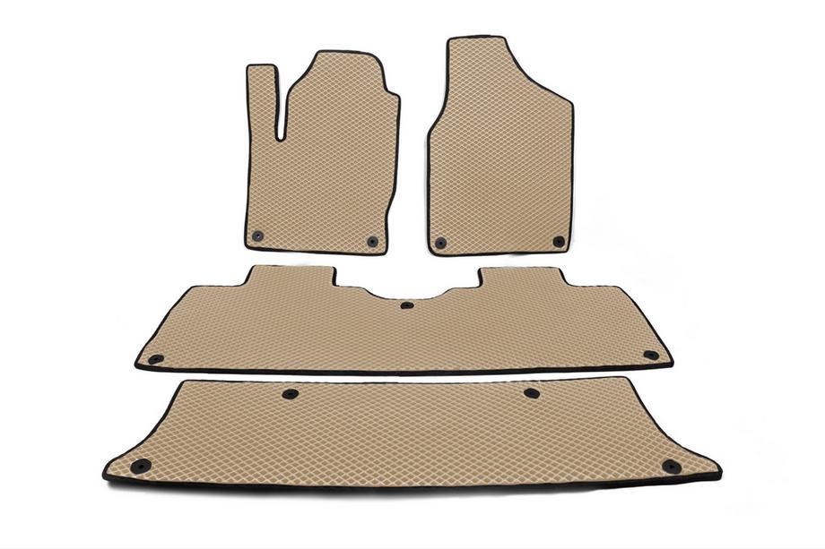 Volkswagen Sharan 1995–2010 EVA-autolattiamatot (3 riviä, beige) Image