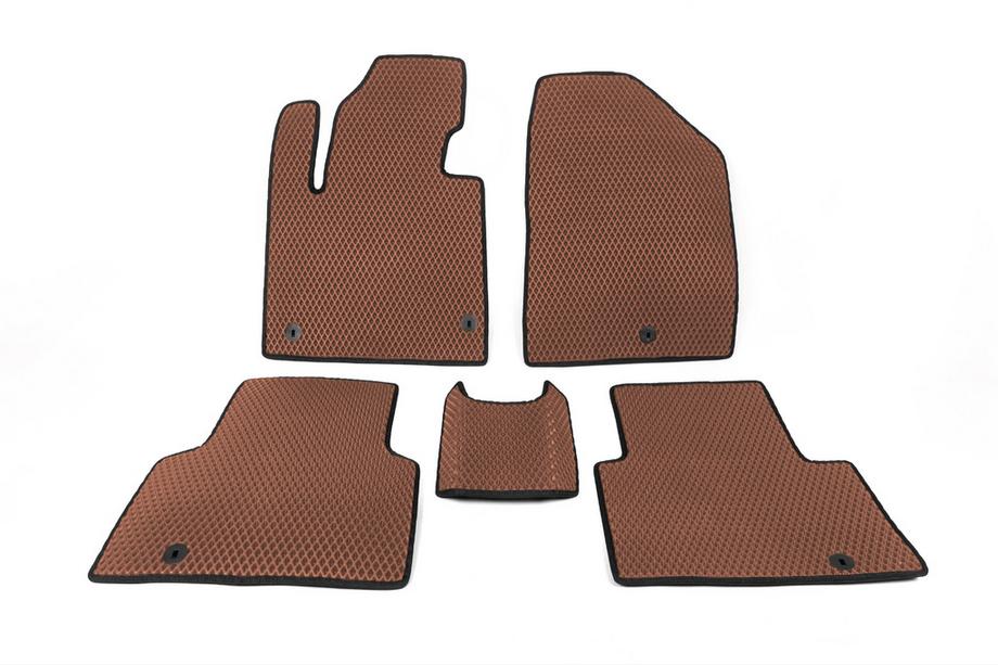 Hyundai Santa Fe 3 2012–2018 5-paikkaiset automaton matot (EVA, ruskea) Image