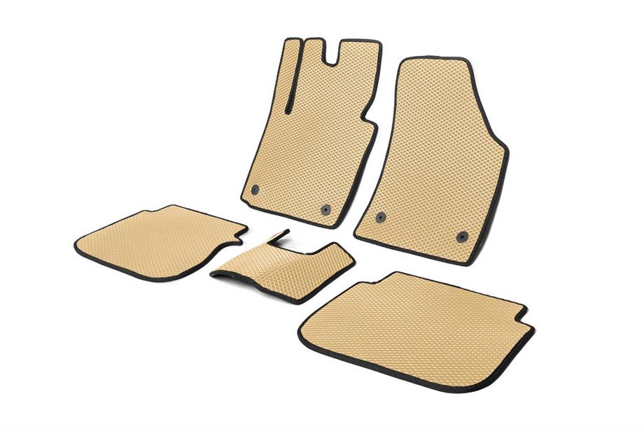 Volkswagen Caddy 2010–2015 EVA-lattiamatot (Beige) 5 kpl, etu- ja takamatot (vakio, 1 liukuovi) Kuva 4