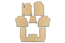 Toyota Sequoia 2007–2022 EVA-lattiamatot sisätiloihin, 3 riviä (beige) kuva 1