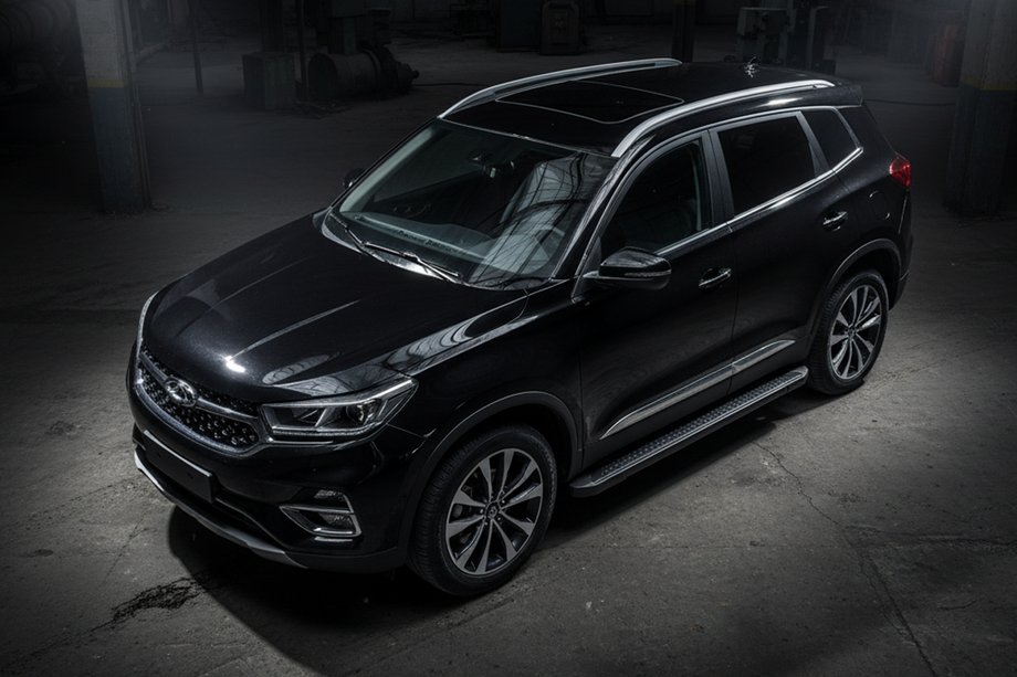 Chery Tiggo 7 2020– Allmond Black sivuaskelmat (2 kpl, alumiini) Image