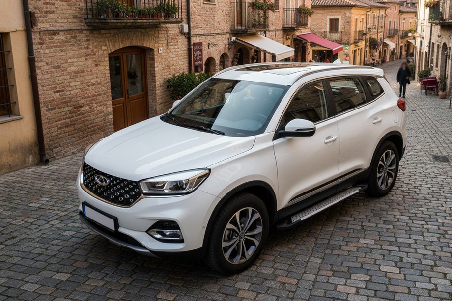 Chery Tiggo 8 2017– Allmond Grey -sivuporrassarja (2 kpl, alumiini) Image