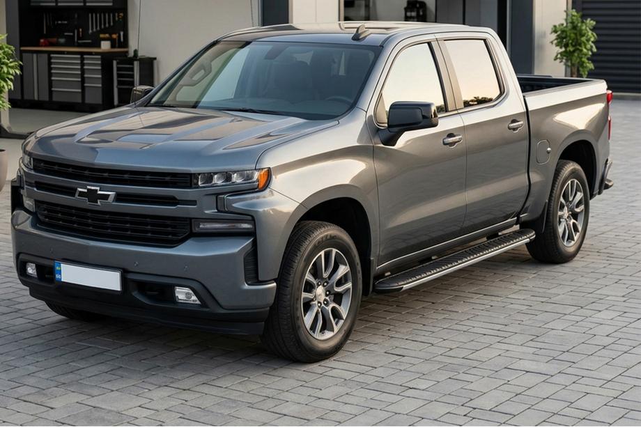 Chevrolet Silverado 2019– Bosphorus Grey -sivuastinlaudat (2 kpl, alumiini) Image