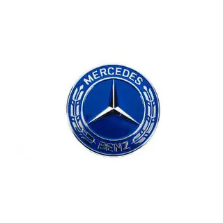Peitetulppa konepellin emblemin tilalle Mercedes (sininen, 57 mm) kuva 2