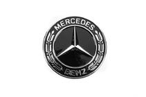 Mercedes-Benz Konepellin emblemipaikan peitetulppa Mercedes (musta, 57 mm) kuva 2