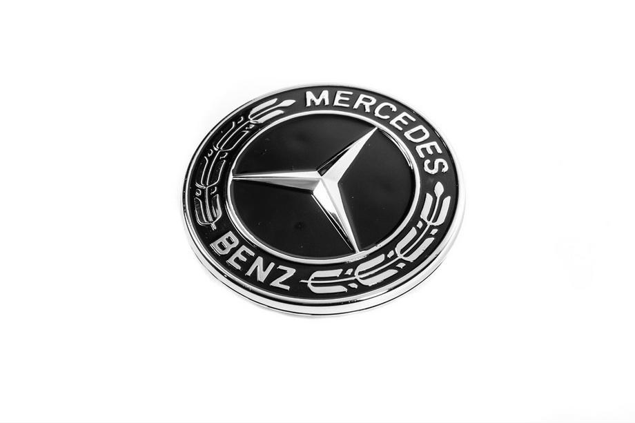 Mercedes-Benz Konepellin emblemipaikan peitetulppa Mercedes (musta, 57 mm) Image