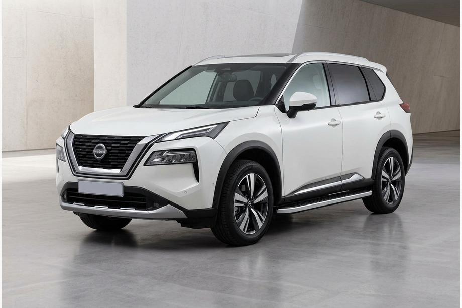 Nissan X-trail T33/Rogue 2022– Sivuportaat Tayga Grey (2 kpl, alumiini) Image