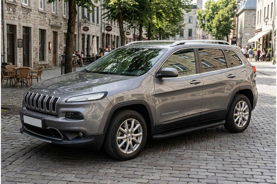 Jeep Cherokee KL 2013– Sivukynnykset Tayga Black (2 kpl, alumiini) Image