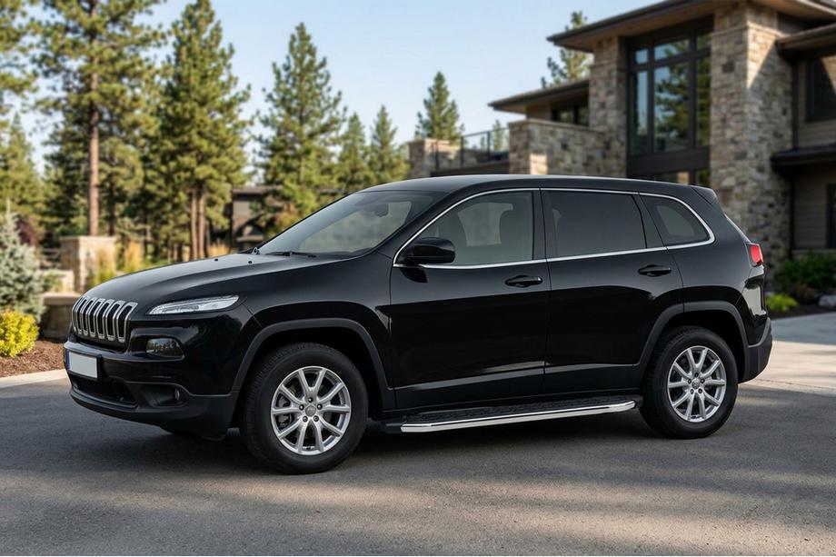 Jeep Cherokee KL 2013– BlackLine-sivuporrast (2 kpl, alumiini) Kuva 1
