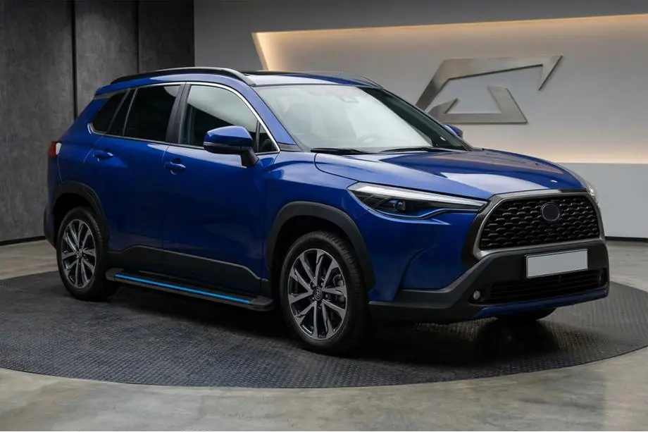 Toyota Corolla Cross 2020– Maya Blue sivuportaat (2 kpl, alumiini) Image