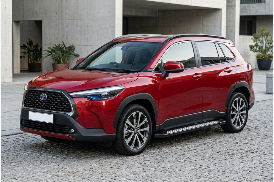 Toyota Corolla Cross 2020– Sivuporrastangot Vision New Black (2 kpl, alumiini) Image