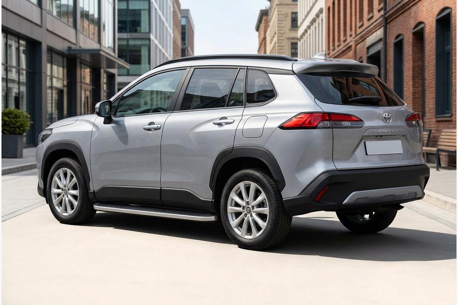 Toyota Corolla Cross 2020– Sivuportaat Tayga Grey (2 kpl, alumiini) Image