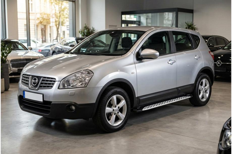Nissan Qashqai 2007–2010 Sivuporrast Shining V1 (2 kpl, alumiini) Kuva 1