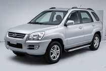 Kia Sportage 2004–2010 Sivuporrast Shining V1 (2 kpl, alumiini) kuva 1
