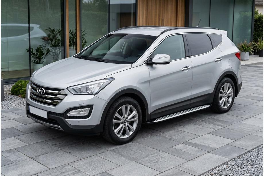 Hyundai Santa Fe 3 2012–2018 Sivuporrast Shining V1 (2 kpl, alumiini) Image