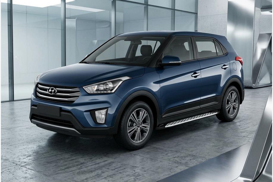Hyundai Creta 2014–2020 Sivuporrast Shining V1 (2 kpl, alumiini) Image