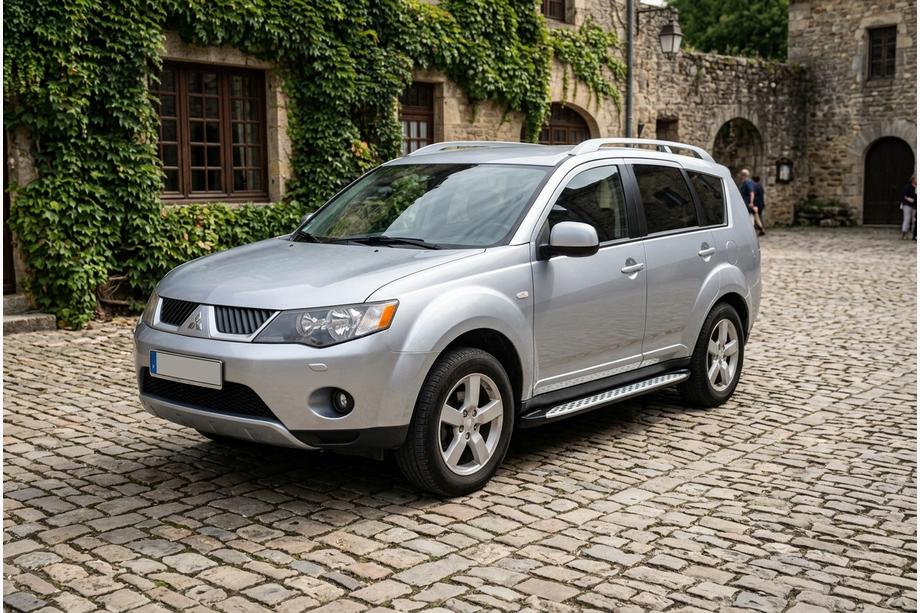 Mitsubishi Outlander 2006–2012 Sivuporrast Shining V1 (2 kpl, alumiini) Image