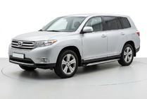 Toyota Highlander 2008–2013 Sivuporrast Shining V1 (2 kpl, alumiini) kuva 1