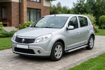 Renault Sandero 2007–2013 Sivuporrast Shining V1 (2 kpl, alumiini) kuva 1