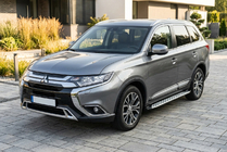 Mitsubishi Outlander 2012–2021 Sivuporrast Shining V1 (2 kpl, alumiini) kuva 1