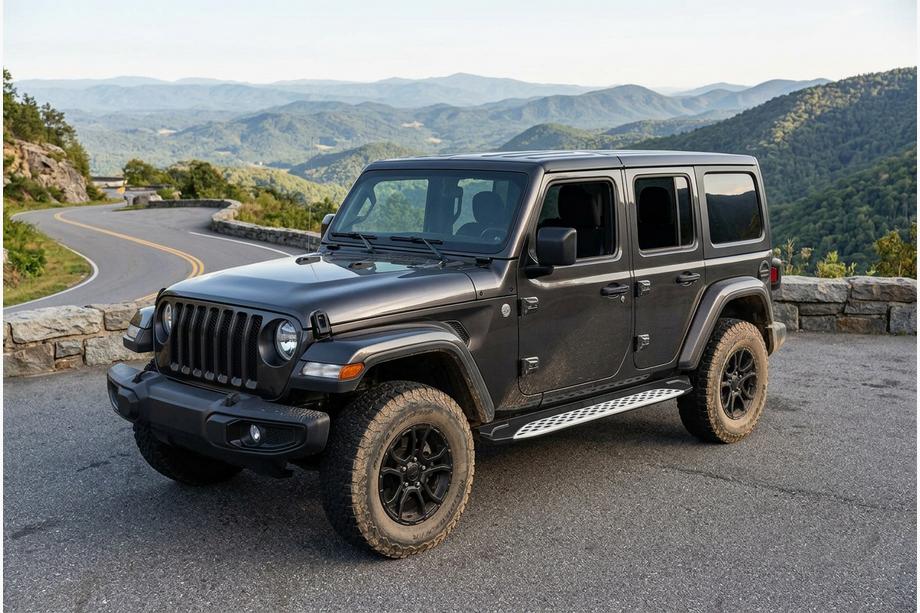 Jeep Wrangler 2018– Sivuporrast Shining V1 (2 kpl, alumiini) Image