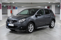 Nissan Qashqai 2010–2014 Sivuporrast Shining V1 (2 kpl, alumiini) pitka akselivali kuva 1