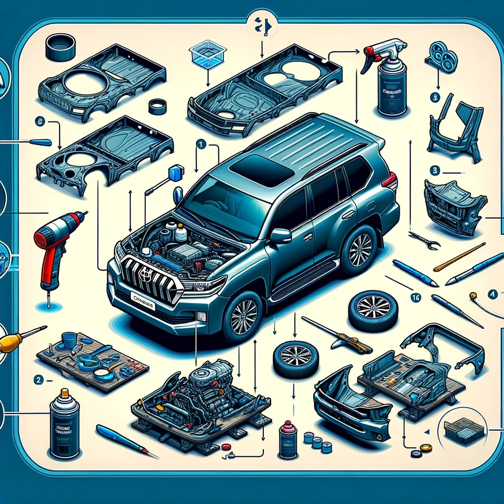 Bodykitin asennus helpottuu Toyota Land Cruiser 200:ssa