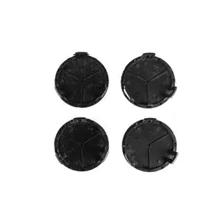 Vanteen keskiökupit 71/74 mm ilman rengasta (4 kpl, harmaat mustalla logolla) kuva 3