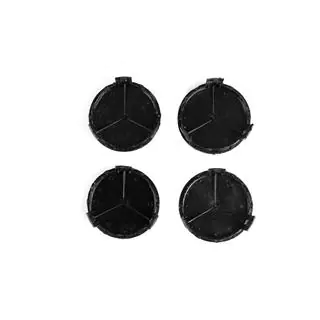 Vanteen keskiökapselit 71/74 mm ilman rengasta (4 kpl, kiiltävä musta) kuva 3