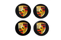Porsche Vanteen keskiökupit 76/71 mm mustat (4 kpl) kuva 2