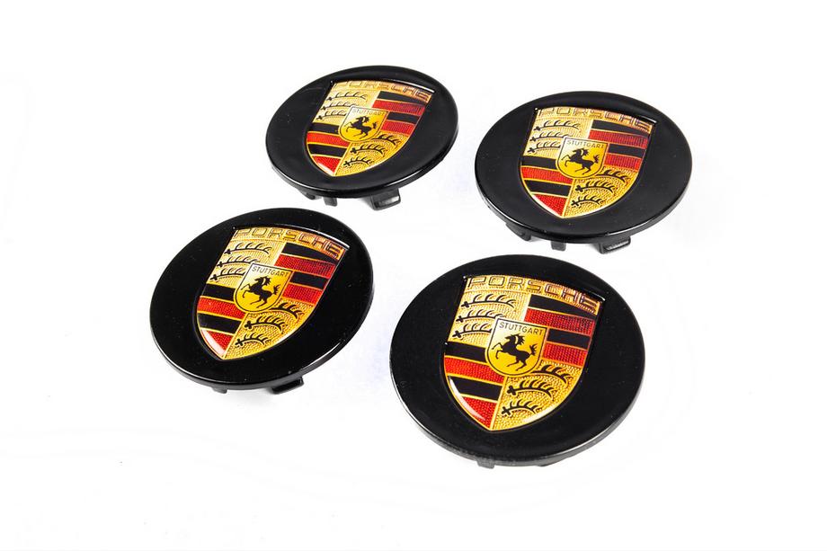 Porsche Vanteen keskiökupit 76/71 mm mustat (4 kpl) Image
