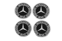 Mercedes-Benz Vanteiden keskiömerkki-tarrat 90 mm (4 kpl) kuva 2