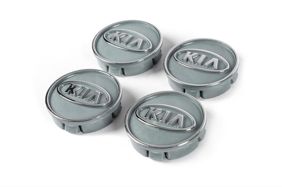 KIA Vanteiden keskiökupit harmaat kia60tur-sir (59 mm / 55 mm, 4 kpl) Image