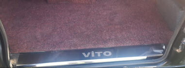Mercedes Vito W638 1996–2003 Carmos V1 sisäkynnyslistat (3 kpl, ruostumaton teräs) kuva 6
