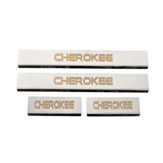 Kynnyslistat V-2 (4 kpl, ruostumaton teräs) Jeep Grand Cherokee WK2 2010–2021 kuva 1
