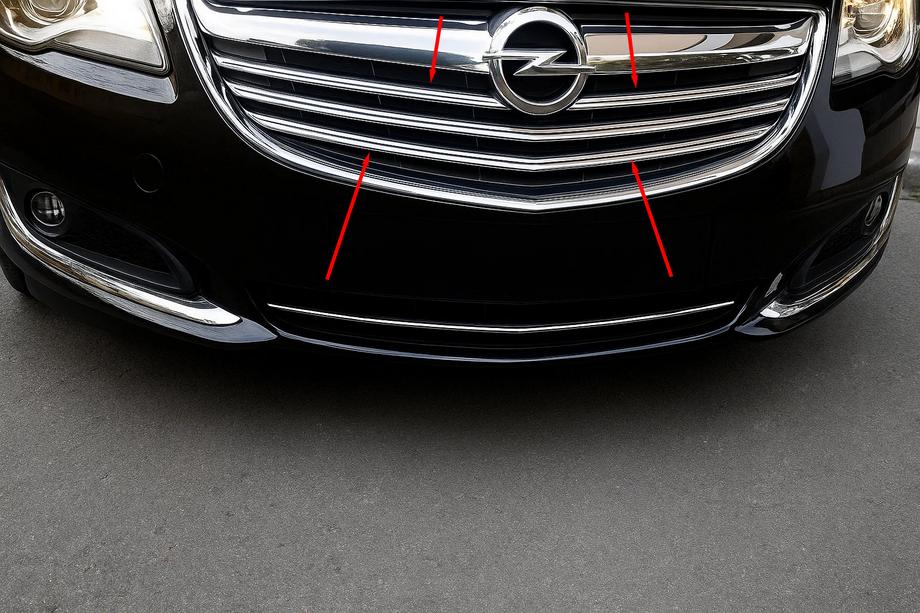 Opel Insignia 2008–2017 Etumaskin listat (2014-2017, ruostumaton teräs) Image