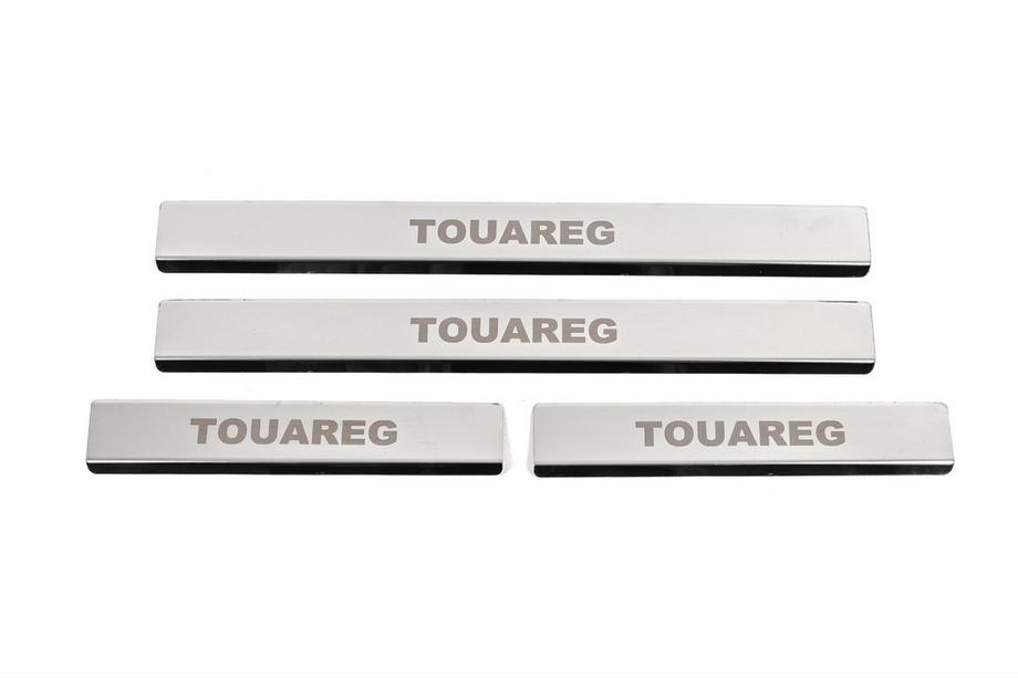 Volkswagen Touareg 2010–2018 Carmos V1 kynnyslistat (4 kpl, ruostumaton teräs) Image