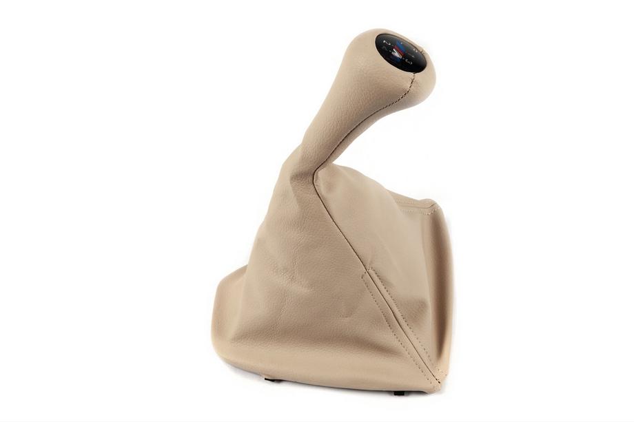 BMW 3-sarja E90/E91 2005–2011 Vaihdekepin nuppi ja vaihdekepin suojapussi 25118037308 beige (6-vaihteinen) Image