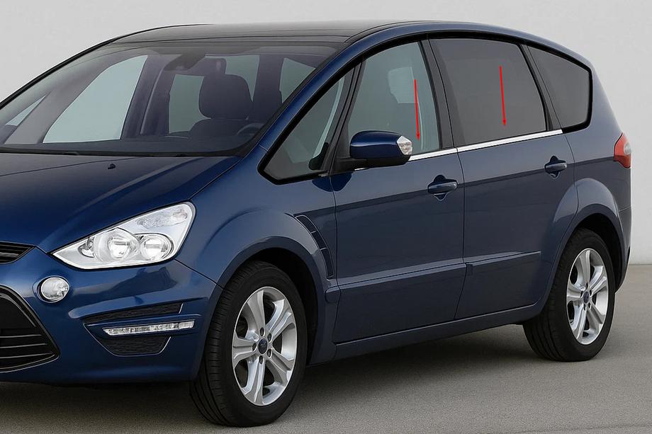 Ford S-Max 2007–2014 Ruostumattomat ikkunalistat (4 kpl) Image