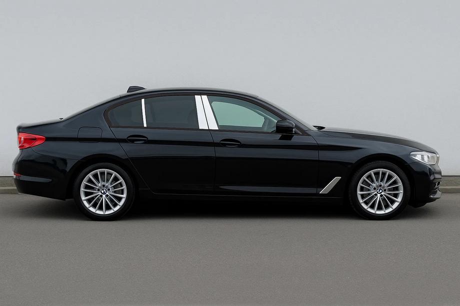 BMW 5-sarja G30/G31 2017–2023 Ovipilarien koristelistat (6 kpl, ruostumaton teräs) Image