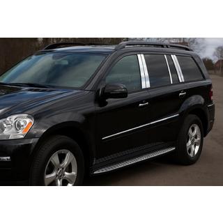 Ovipilarien kromilistat (10 kpl, ruostumaton teräs) Mercedes GL-sarja X164 2006–2012 kuva 1
