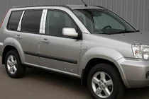 Nissan X-trail T30 2002–2007 Kromatut ovipilarien suojalistat (8 kpl, ruostumaton teräs) kuva 1