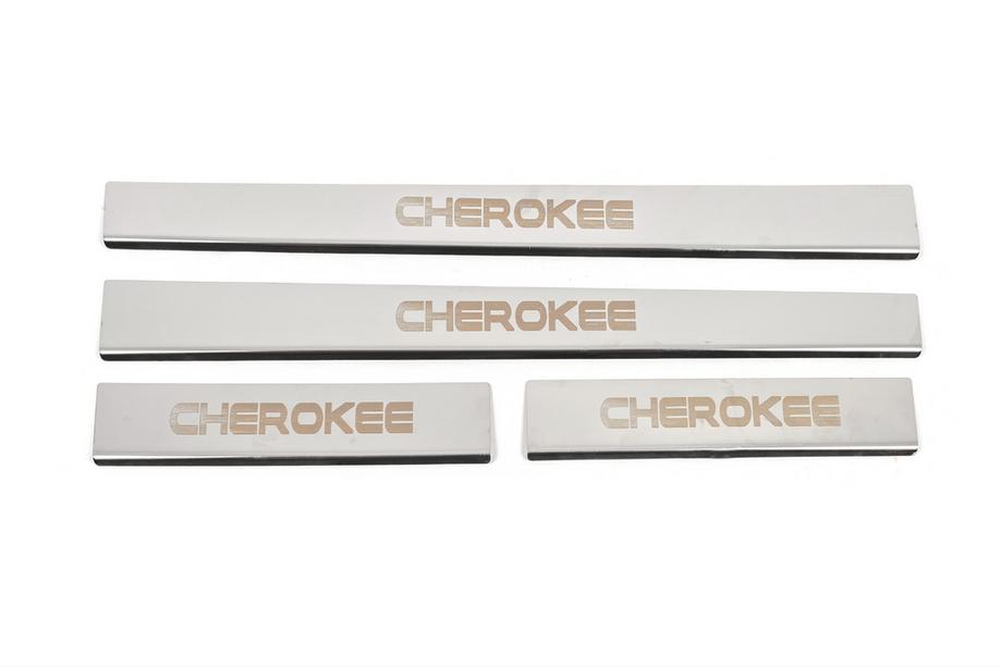 Jeep Grand Cherokee WK 2004–2010 Kynnyslistat Carmos V-2 (4 kpl, ruostumaton teräs) Image